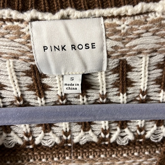 NWT Pink Rose Women’s Size S Long Sweater - Picture 3 of 4